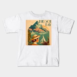 Hudson Bay Canada Vintage Travel Art Poster Kids T-Shirt